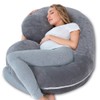 INSEN Pregnancy Pillow,Maternity Body Pillow with Velvet Cover,C Shaped Body