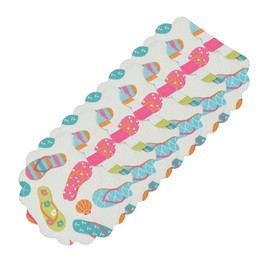 C&F Home Flip Flop Life Round Placemat Set of 6 Cotton Quilted Coastal Beach Reversible Machine Washable Table Top Table Linens 17" X 17" Round Placemat Set of 6 Blue