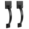 Probrico Double Sided Black Front Door Handle,Exterior/Interior Keyless Square Front