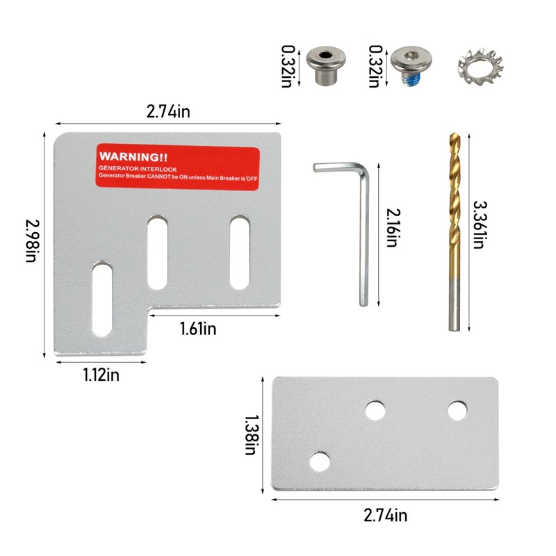 Generator Interlock Kit Interlock kit Compatible with Square D QO