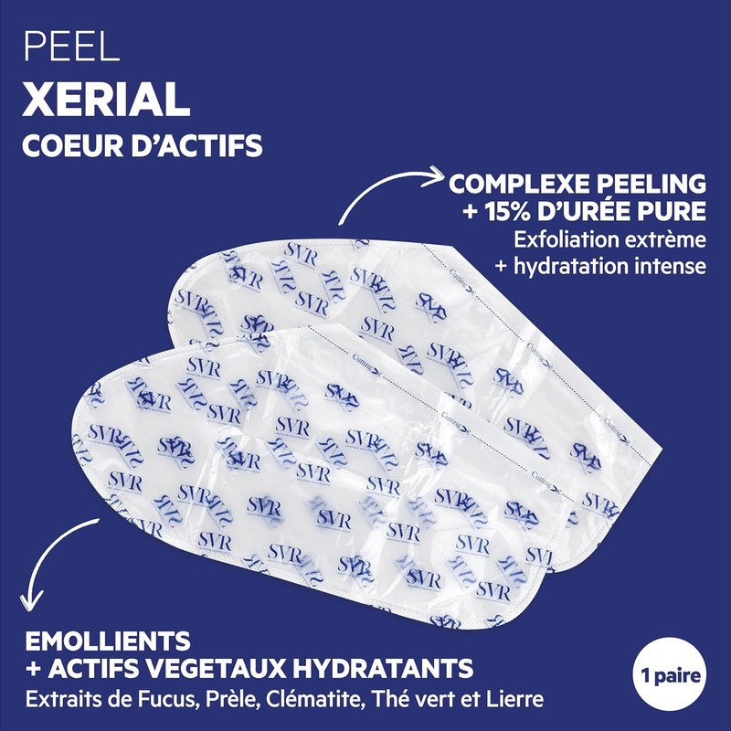 SVR Xerial Mascarilla para Pies Efecto Peeling para Piel Seca,