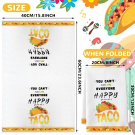 FuWeave 6 Pcs Funny Taco Kitchen Towels Taco Gifts 16 x 24 Inch Tacos Kitchen Decorative Dish Towels Taco Tuesday Gift for Housewarming Gift Taco Lover Accessories