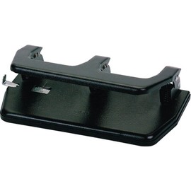 Master MP3 20-Sheet Three-Hole Punch, Oversized Handle, 9/32-Inch Holes, Steel, Black