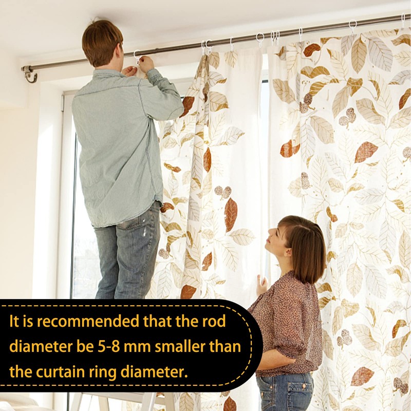 Plastic Rings with Folding Hooks, Plastic Curtain Rings for Universal