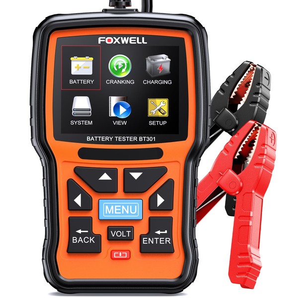 FOXWELL BT301 12V Car Battery Tester, Automotive Battery Analyzer Load