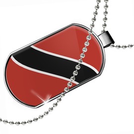 NEONBLOND Dogtag Trinidad and Tobago Flag Dog Tags Necklace