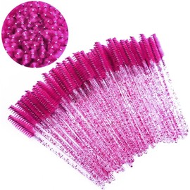 Pimoys 100 brochas desechables para pestañas de pestañas, aplicador de varitas, kit de maquillaje, cepillo de aceite de ricino para cejas, herramienta de maquillaje
