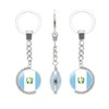 vmcoatdu Guatemala Flag Double Sided Rotation Key Chain Keyring Gift