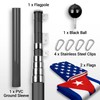 G128 Combo Pack: 25 Ft Telescoping Aluminum Flagpole (Black) &