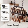 KES 34 Inch Oiled Bronze Hanging Pot Rack, Heavy Duty