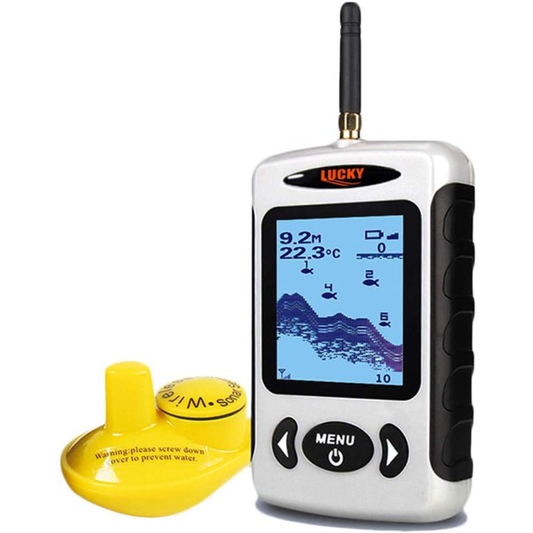 LUCKY Wireless Fish Finder Sonar Sensor Portable Sonar Fishfinder LCD Display Depth Finders for Fishing Ice Fishing Kayak Fishing