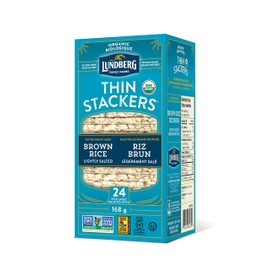 Lundberg Lundberg Organic Thin Stackers Brown Rice Lightly Salted, 168 grams