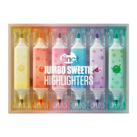 Tinc Jumbo Sweetie Shaped Highlighters, Set of 6, variety of colours to choose from including pink and green