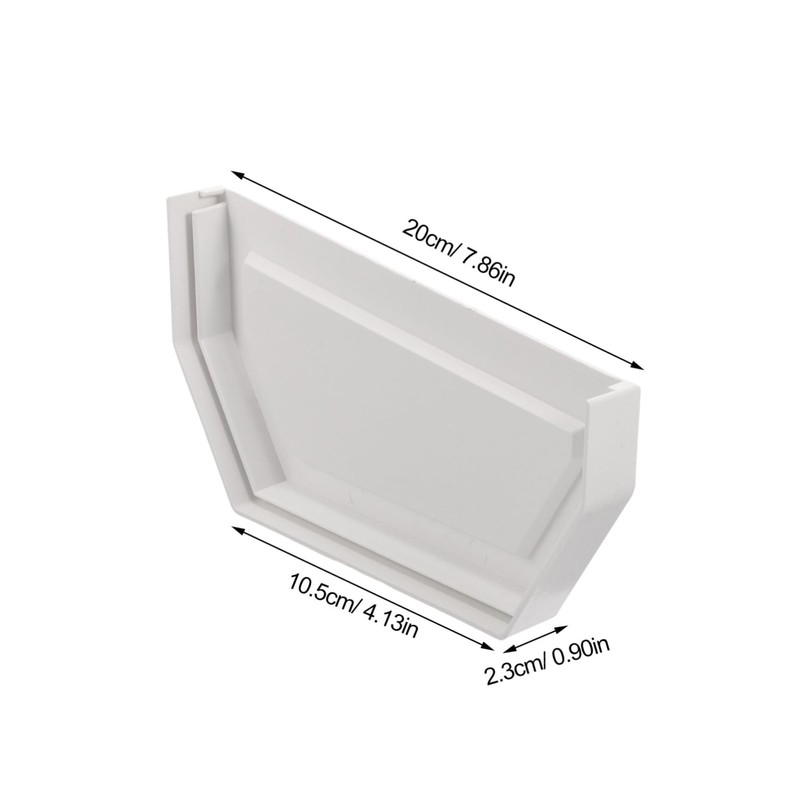 TEHAUX PVC Gutter End Cap Gutter Downspout End Seal Rainwater