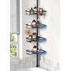 ZUNTO Shower Caddy Corner for Bathroom, Tension Pole, Adjustable 25in-114in