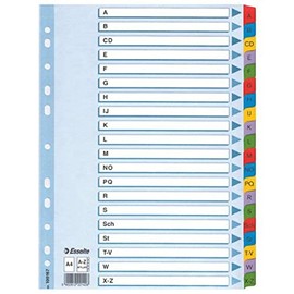 Esselte Cardboard Index A-Z A4 Cardboard 21 Sheets White