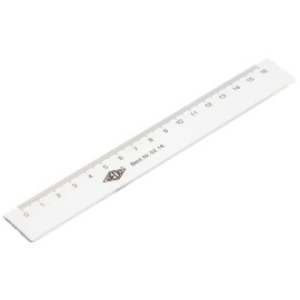 Wedo 5216 Ruler, 16 cm, Ink Edge, Embossed Centimetre Division, Plastic, Transparent