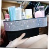Mikinona 1Pc Rhinestone Studded Car Seat Gap Organizer Durable Microfiber