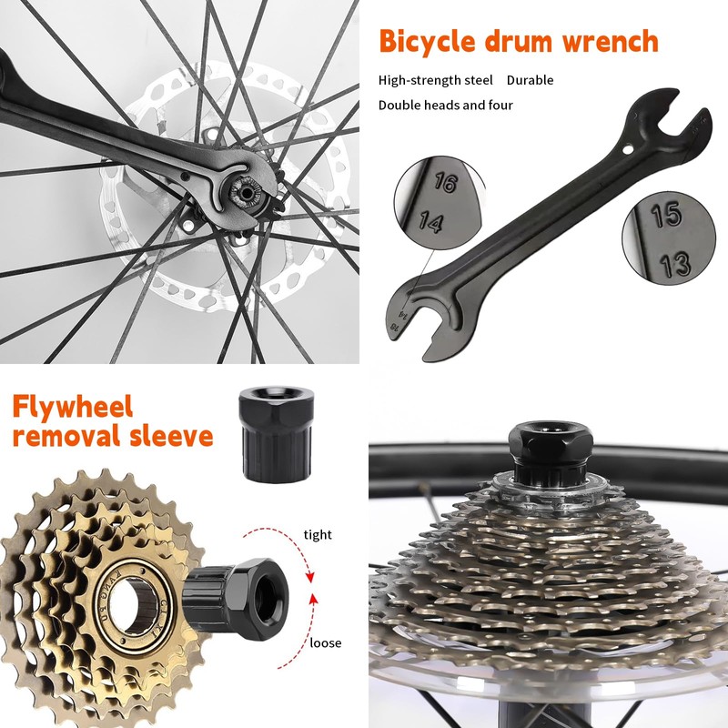 NEUSID 6Pcs Bike Chain Removal Tool Kit, Bicycle Crank Extractor