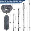 20+ Ft High Reach Ceiling Fan Duster &Microfiber Feather Brush