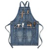 Jeanerlor Women's Cross Back Apron with Tool Pockets for Women