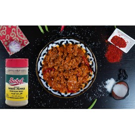 Sadaf Ground White Pepper - White Pepper Powder for Cooking, Seasoning and Food Enhancement - White Pepper Spice - Kosher - 5 Oz Bottle with Shaker Top