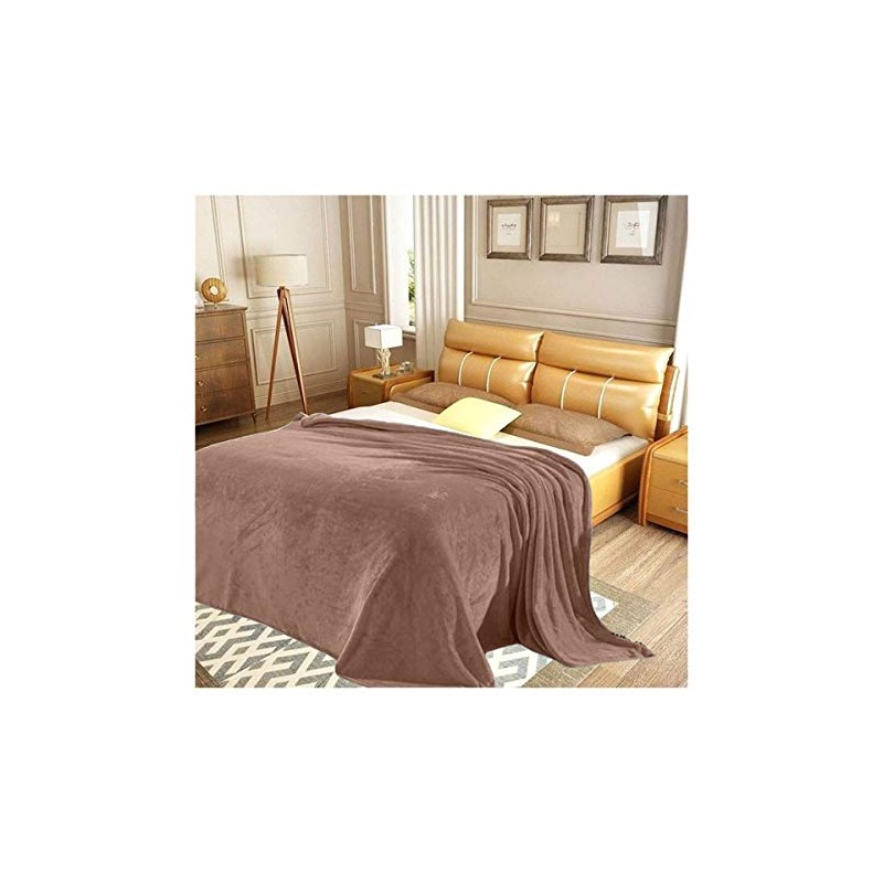 FAIRWAYUK Plain Mink Throw Blanket, Super Soft Faux Fur Fleece