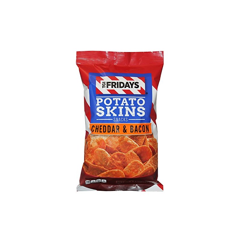 TGI Fridays Potato Skins Snack Chips- 5.5 oz. Bags (Cheddar