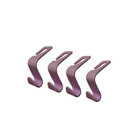 Round Edged Car seat headrest Hook Universal Storage headest Hanger Sturdy Car seat Hanger for Handbag 4-Pack (Purple)