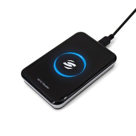 Navfmru RFID Reader Metal Case ID IC Card Reader 125KHz/13.56Mhz Reader Scanner Long Range Dual Frequency Reads TK4001 EM4100 NFC Card MFS50S70 and Other 14443A Protocol Tags