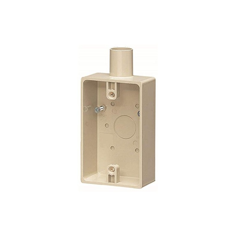 未来工業 露出スイッチボックス 1ヶ用・1方出 適合管VE16・22 ミルキーホワイト 1個価格 SW1-22M