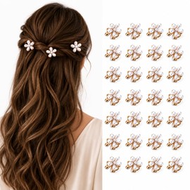 24 Pcs Small Pearl Hair Clips for Women Girls, Mini Artificial Pearl Decorative Clips for Hair, Wedding Hair Accessories