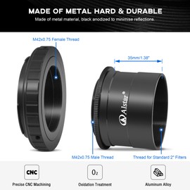 Alstar M42 to 2 inch Telescope Adapter - T2 Mount Adapter M42 to 2 Inch for All Canon EOS SLR DSLR Cameras