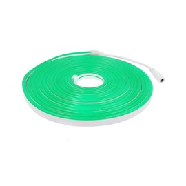 Jandei - Flexible Neon Led Light Strip 12V, 5M 6x12mm 120 Leds/Meters. Cut every 2.5cm. Indoor and Outdoor Decoration, Perfect for Home, Business, Signs... (GREEN)