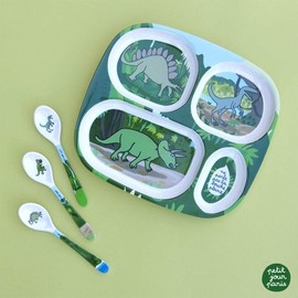Petit Jour Paris DI935L Tray with Compartments The Dinos - Perfect for Diversifying Food