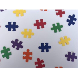 Puzzle Piece Confetti - Puzzle Decorations - Jigsaw Puzzle Pieces - Love You to Pieces Decor - Puzzle Decorations - Birthday Party Decor - Autism Awareness Decor - 200 pieces