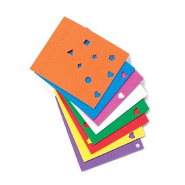 Baker Ross ET100 Mini Foam Stickers Value Pack 8 Different coloured sheets with 150 assorted shaped stickers/sheet Kids Craft Activities Supplies Collage (Pack of 1200)