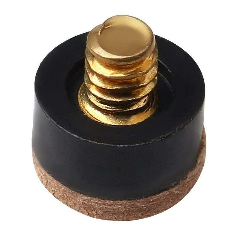 cueball16 2 x 10mm Leather Brass Screw on Cues Tips