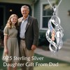 AOBOCO Daughter Necklace Gift from Dad Sterling Silver To My
