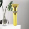 HLBATH Gold Mung Pop-up Washbasin Water Stopper Automatic One-Touch Pop-up Shinju GDA36