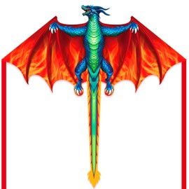 Fire Dragon Beach Kite for Adults, Easy to Fly Kite for Kids Ages 4-12