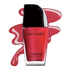 Wet n Wild Shine Color de uñas, rojo rojo, 0.41 onzas líquidas                                                                                        