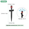 M METERXITY 12-Pack Drip Irrigation Emitters, 6"/15mm Drippers with Stake