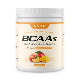 Snap Supplements Snap Supplements Plant-Based BCAA Powder with Nitric Oxide Booster, No Artificial Flavors, Support Muscle Strength and Recovery, 30 Servings