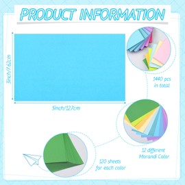 Ctosree 1440 Pcs Colored Index Card Blank Index Note Cards Colored Notecards Flash Cards Blank Colorful Study Notecards Flashcards Memo Scratch Pad for Office School Supplies (3 x 5 Inch, Fresh Color)