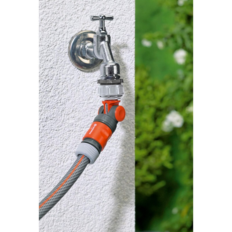 Gardena (ガルデナ) Tap Hose Mouth Screw-Type Connector, Angle Adjustable, Made
