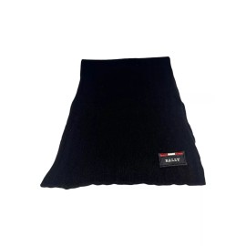 Bally 6240321 Men's Black Knit Wool Scarf MSRP $215