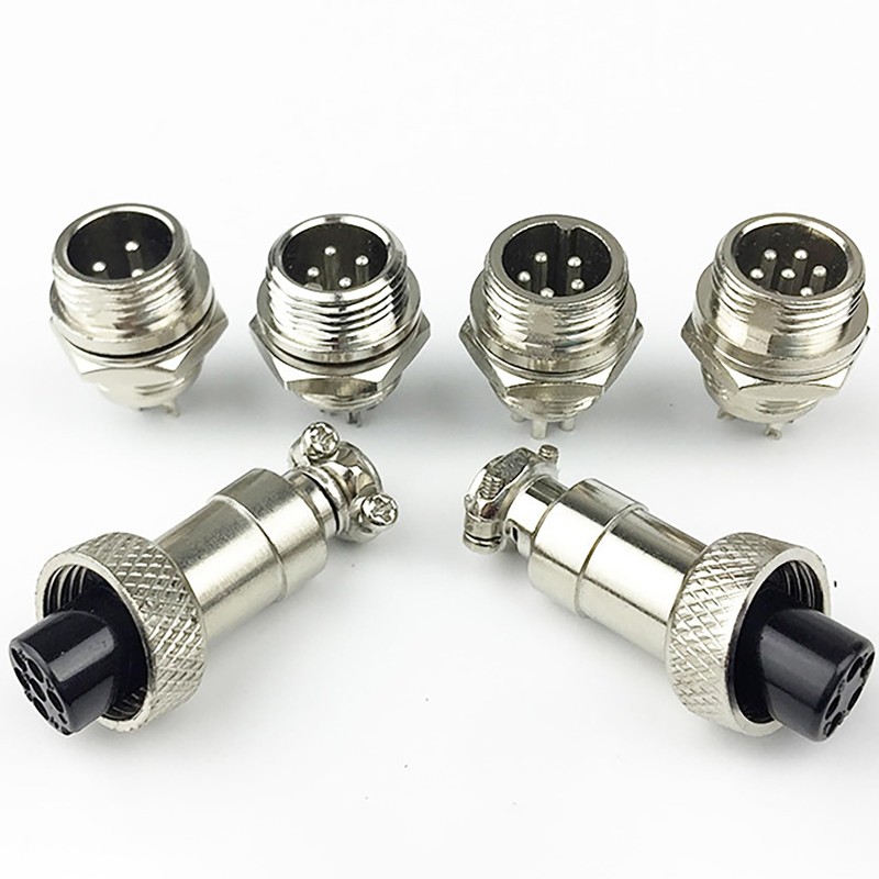 Tunghey 10-Pack GX12 4-Pin Aviation Connector Plug - 5 Female