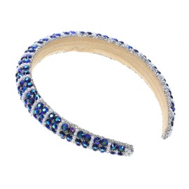 Healeved Fashionable Rhinestone Wide Headband for Women Luxury Hair Band for Prom Birthday and Everyday Use Lightweight and Comfortable Headdress for Parties