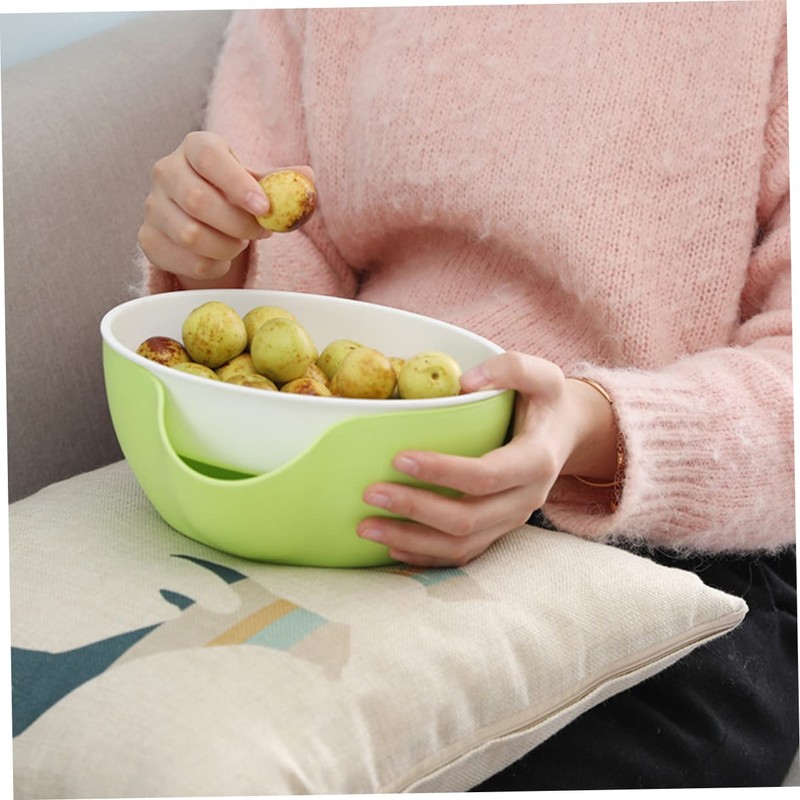 MAGICLULU Serving Dish with Snack Compartment Nut Bowl for Edamame